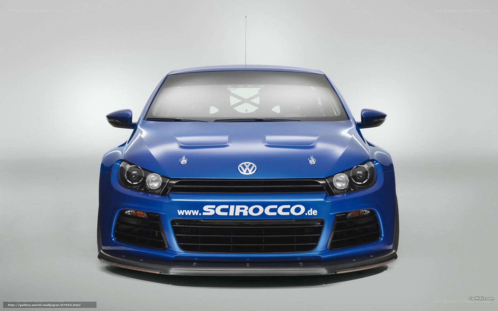 blue volkswagen scirocco race car