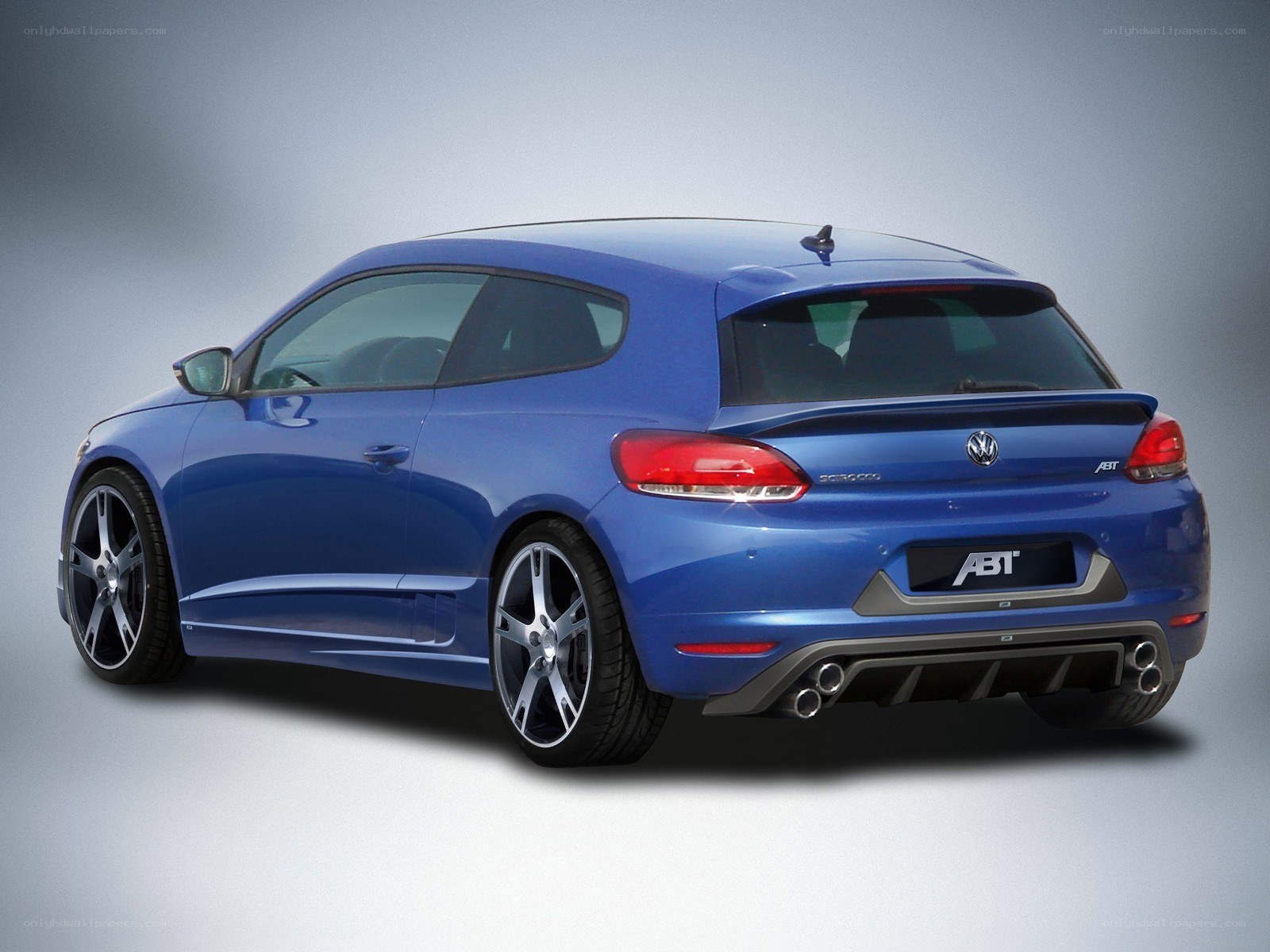 blue volkswagen scirocco