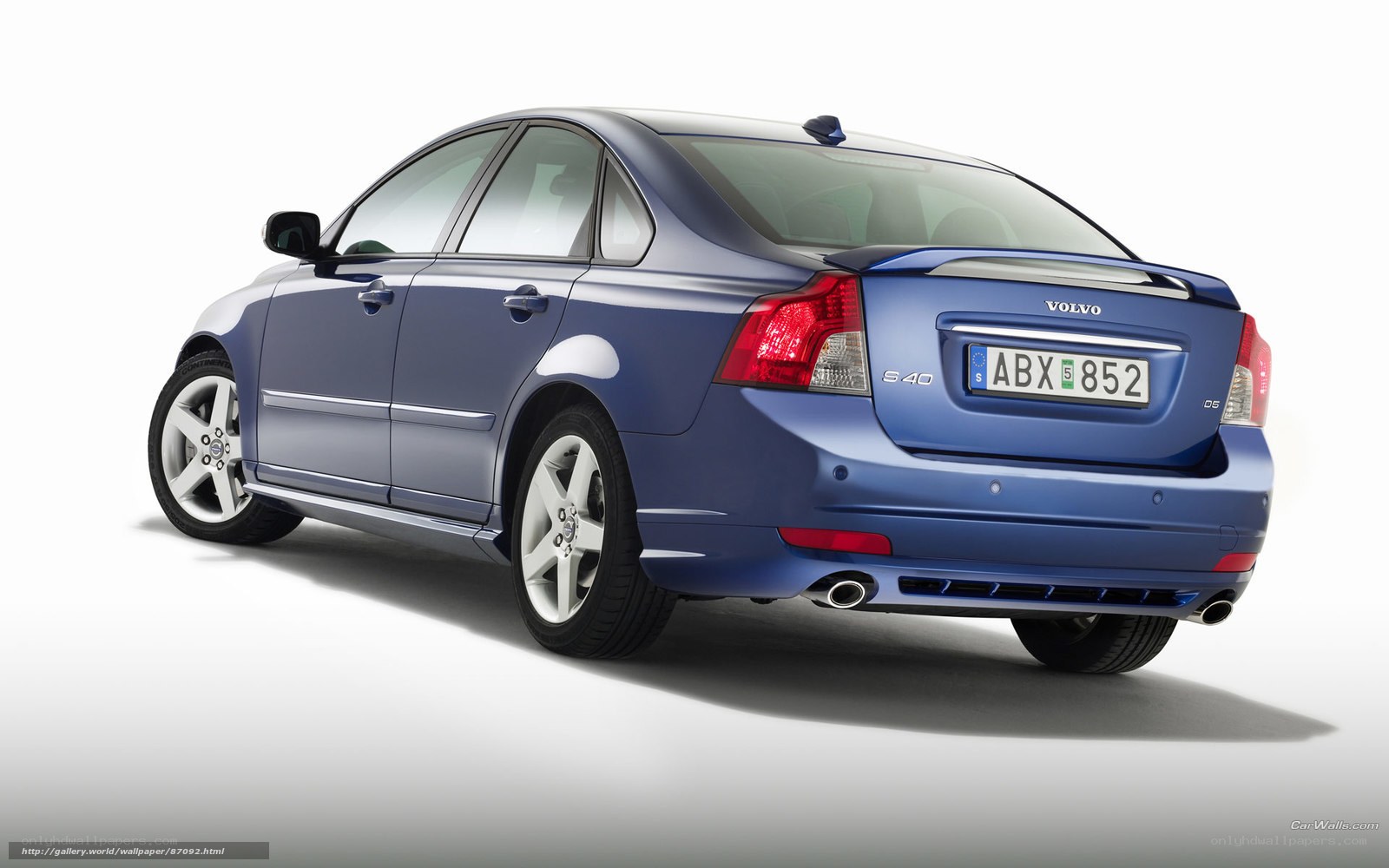 blue volvo s40 sedan