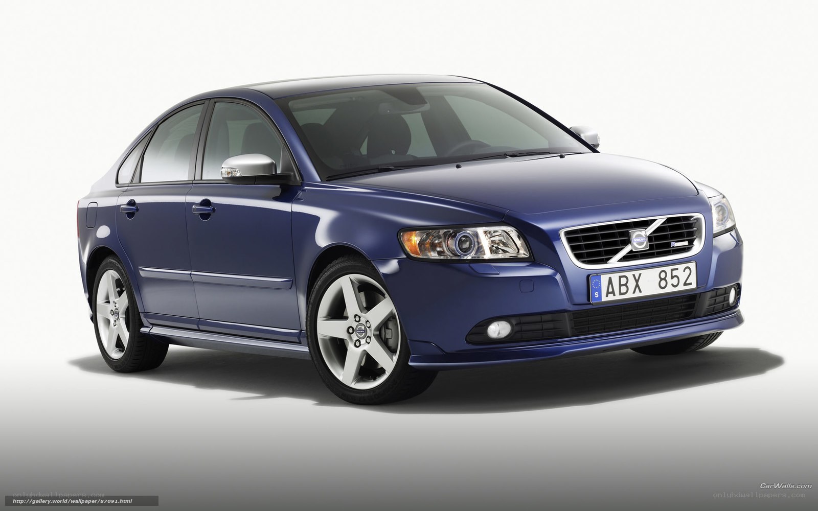 blue volvo sedan car