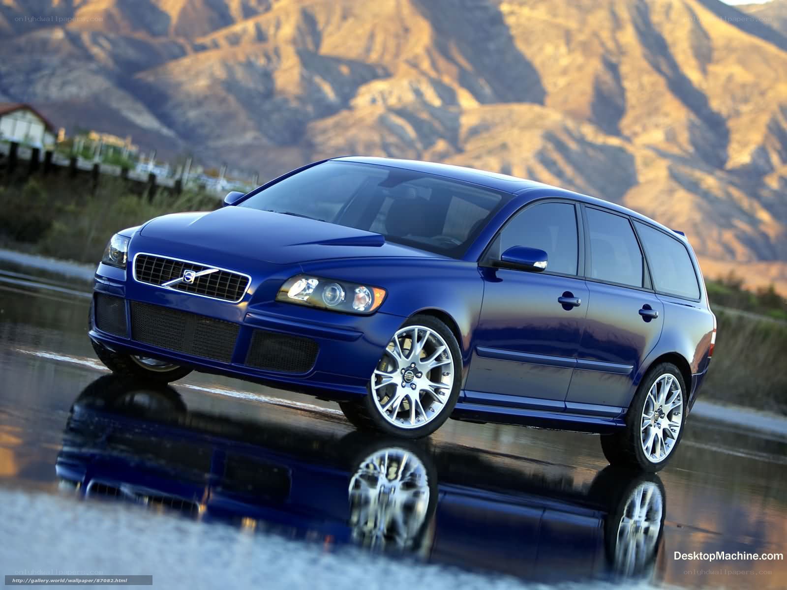 blue volvo station wagon