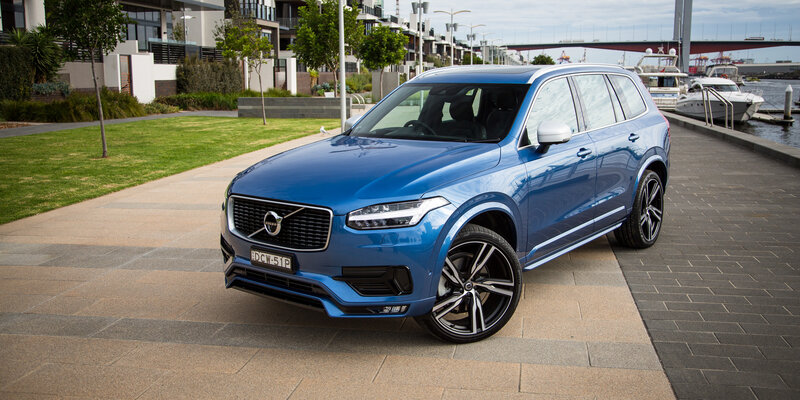 Blue Volvo Suv