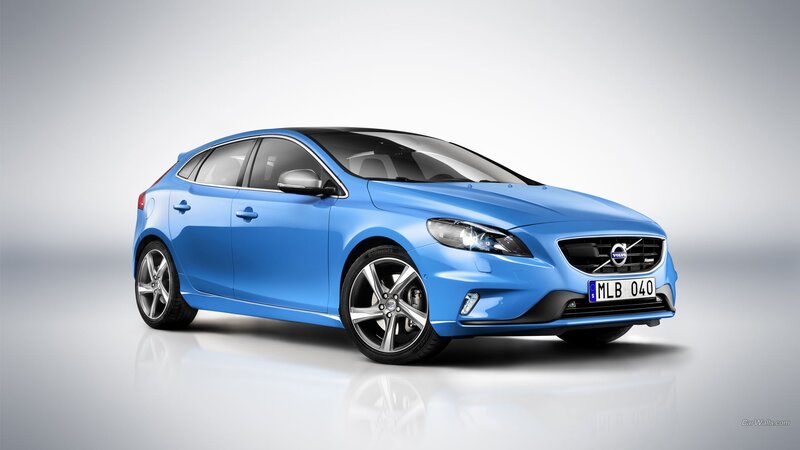 Blue Volvo V40 Car — Neutral, Photograph