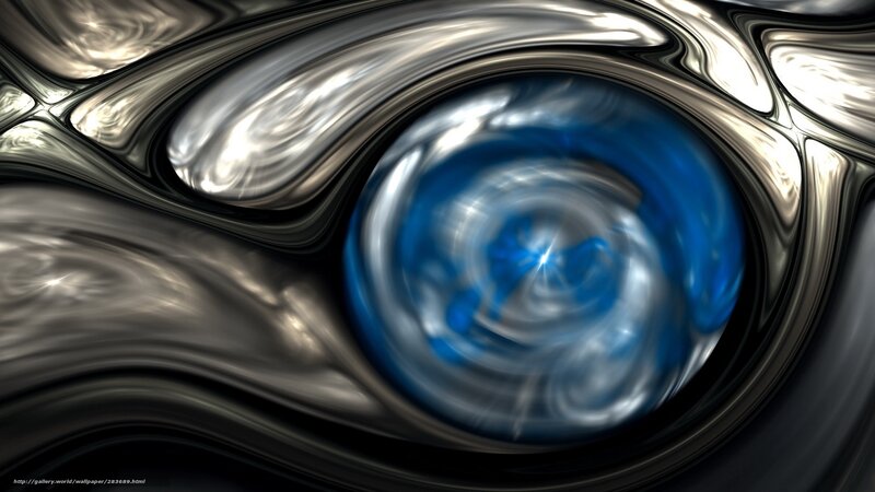 Blue Vortex in Metal — Dramatic