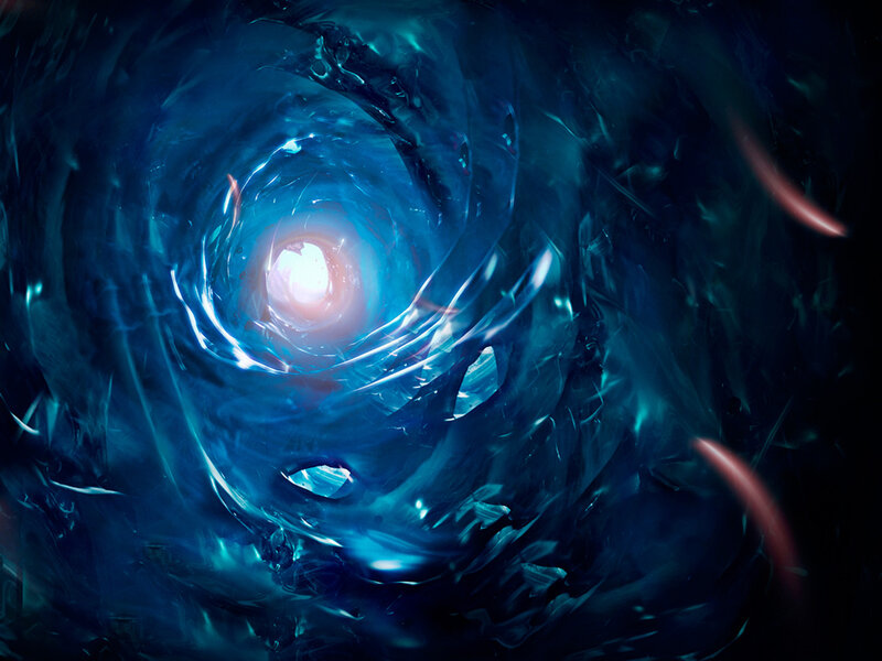 blue vortex tunnel