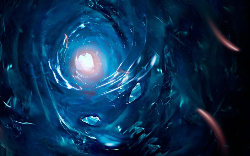 blue vortex tunnel