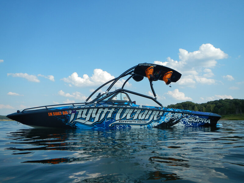 Blue Wakeboard Boat — Serene