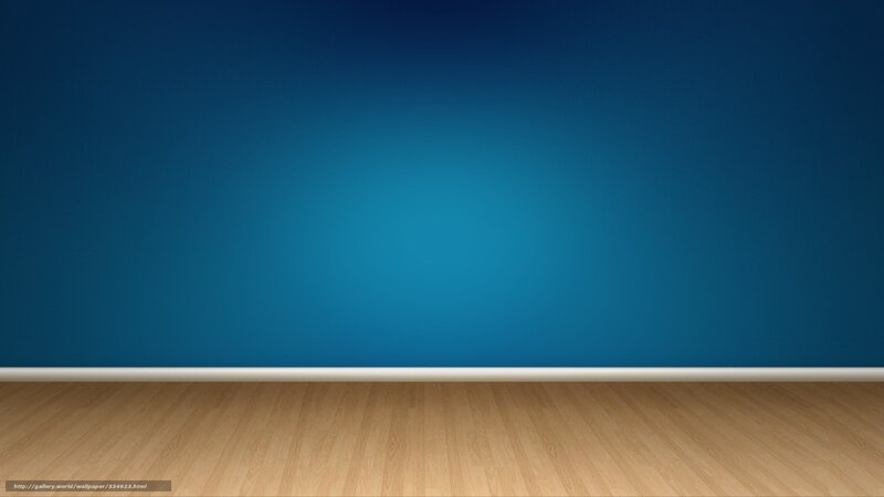 blue wall and wooden floor