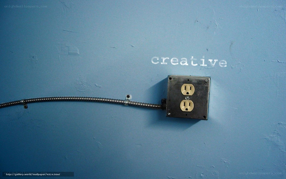 blue wall with electrical outlet
