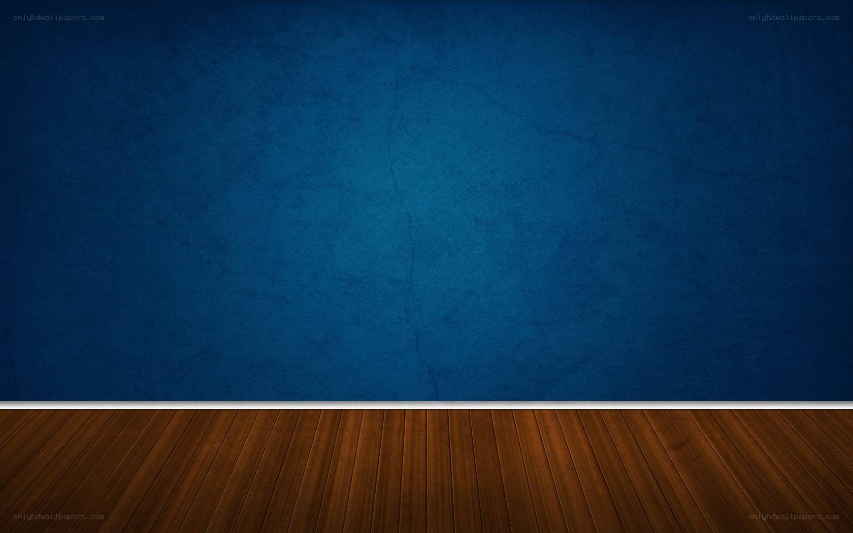 blue wall wooden floor