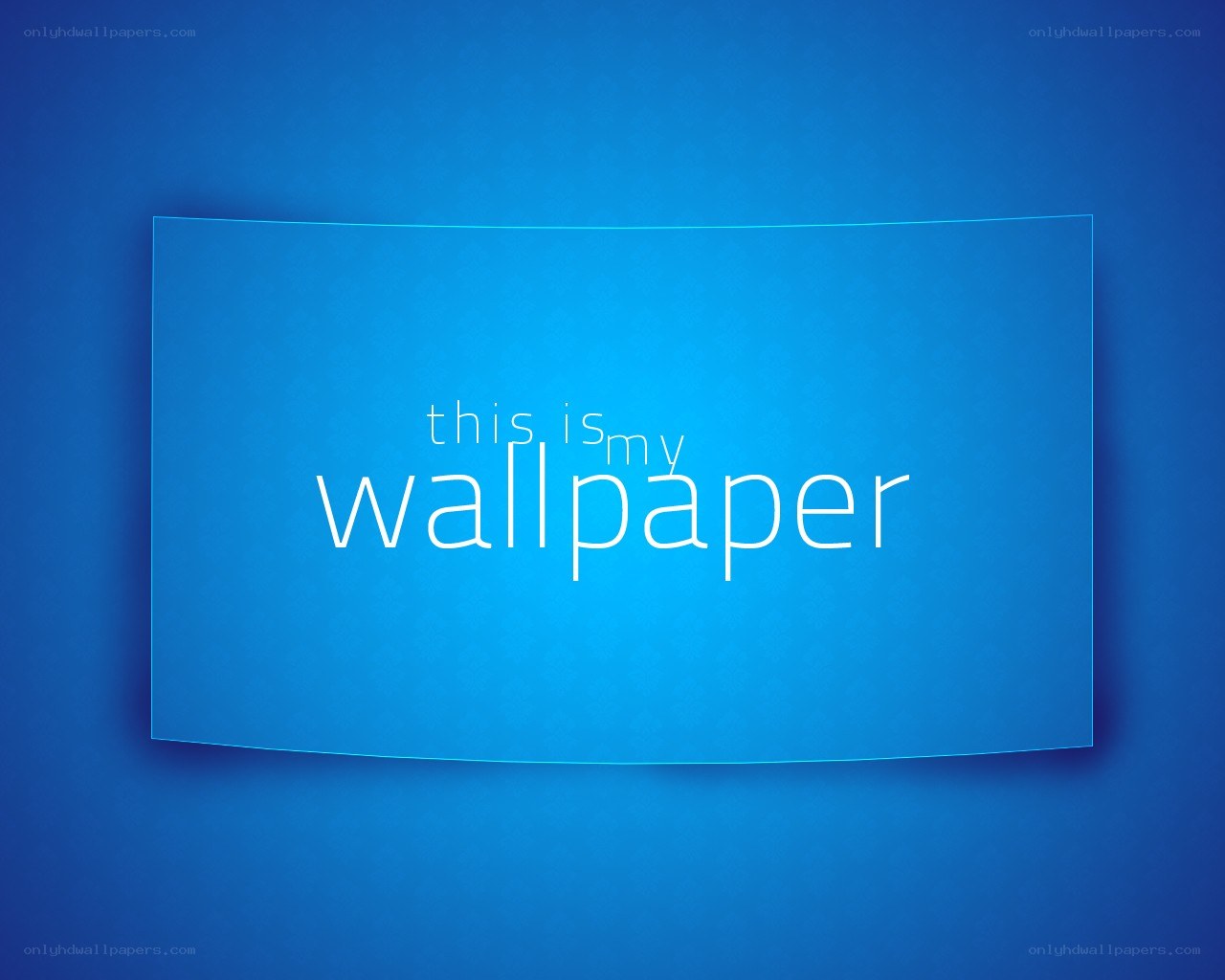 blue wallpaper with text