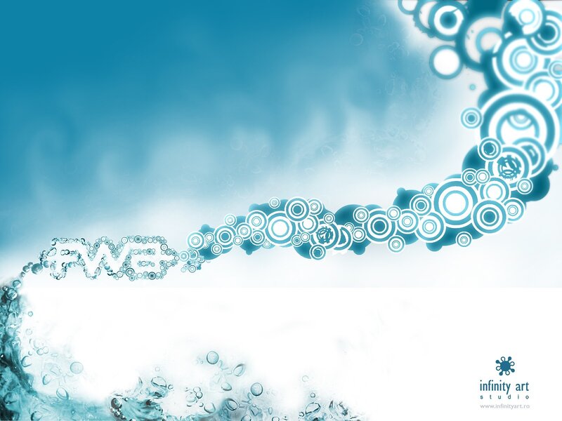 Blue water bubble design