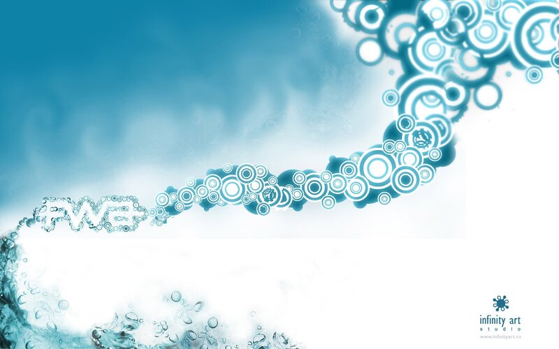 Blue water bubble design