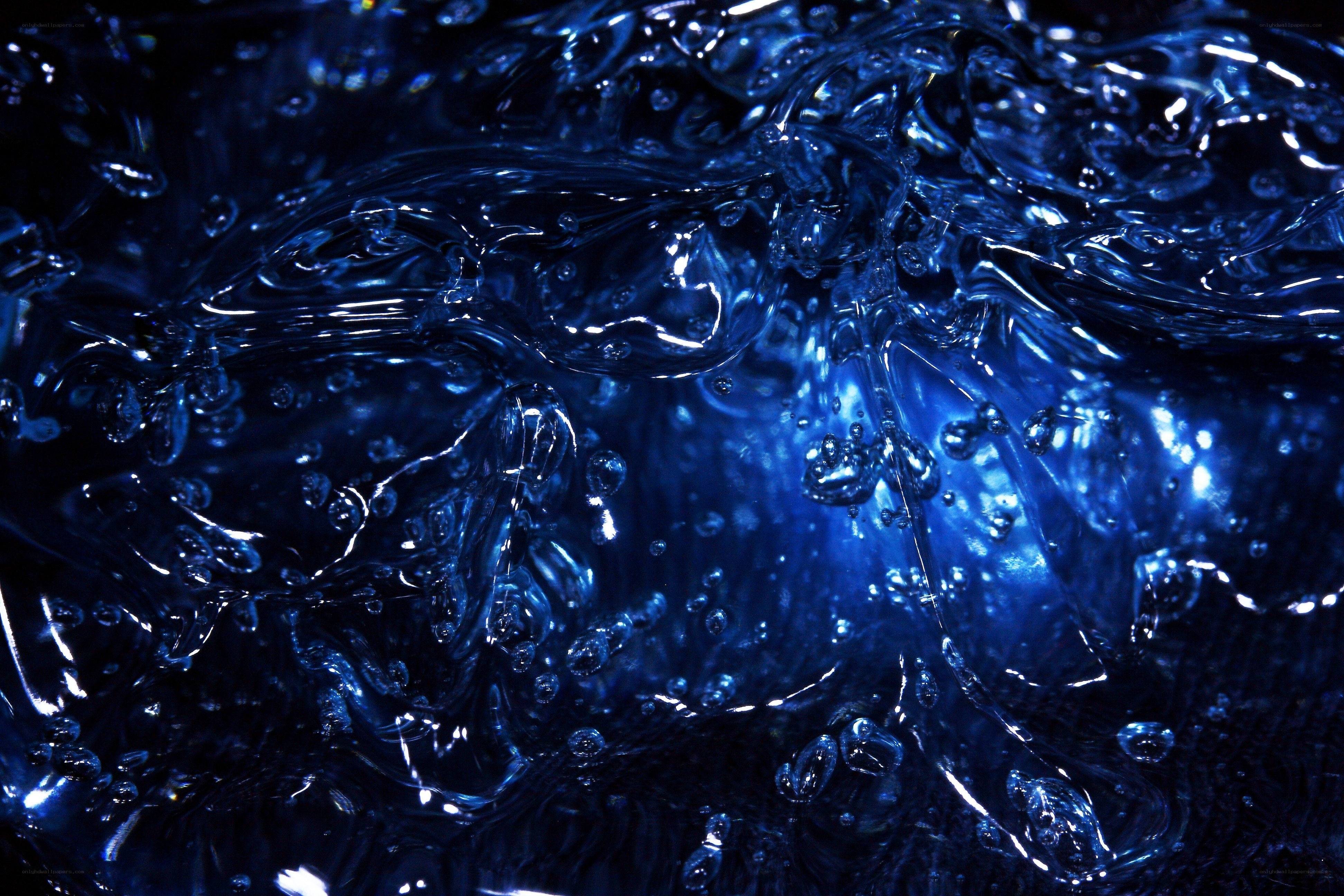 blue water bubbles