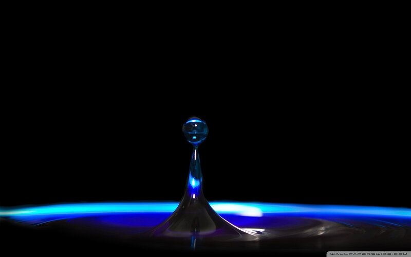 blue water drop splash