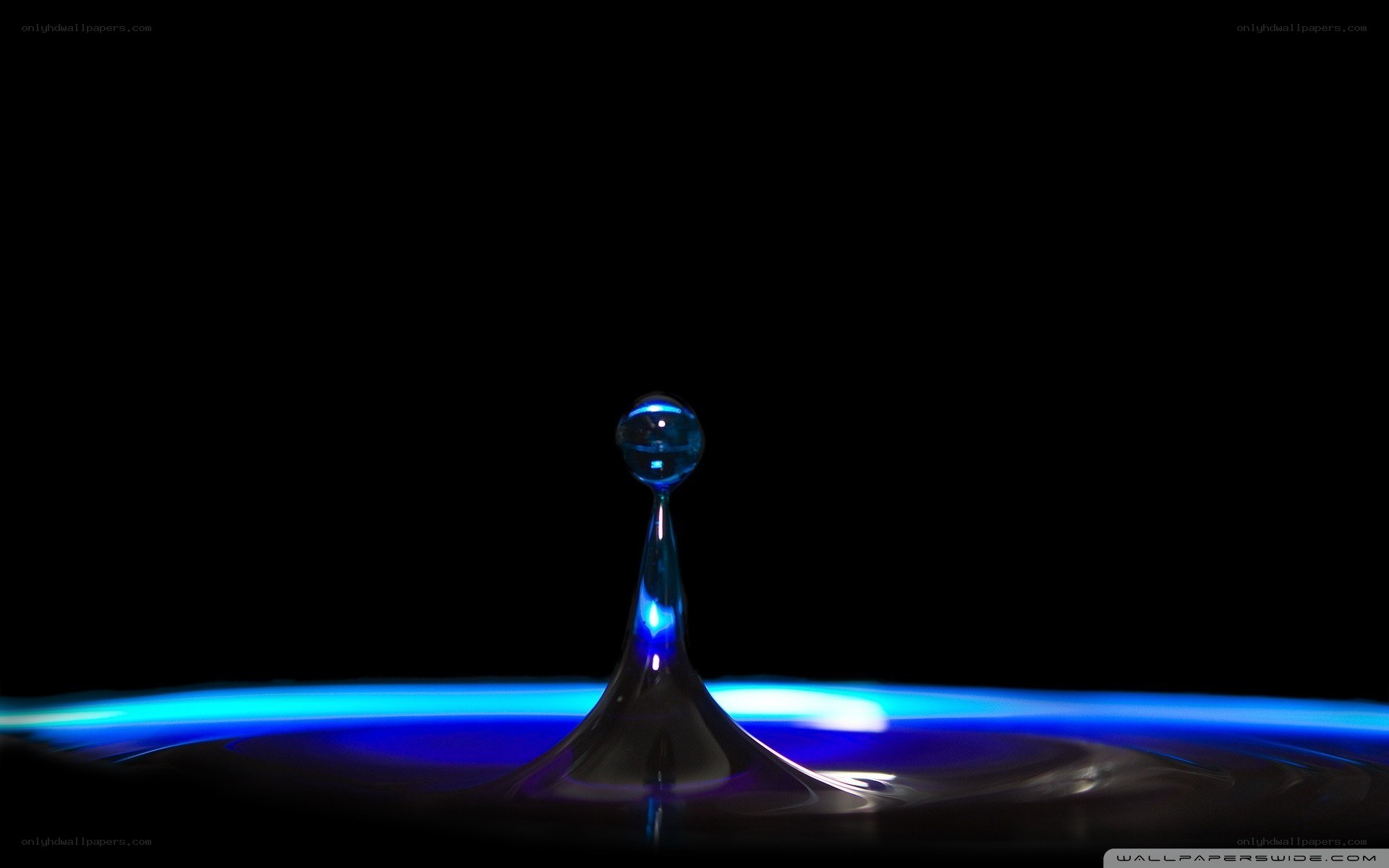 blue water drop splash