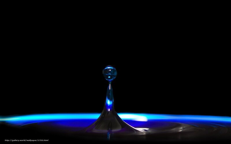 Blue water drop splash