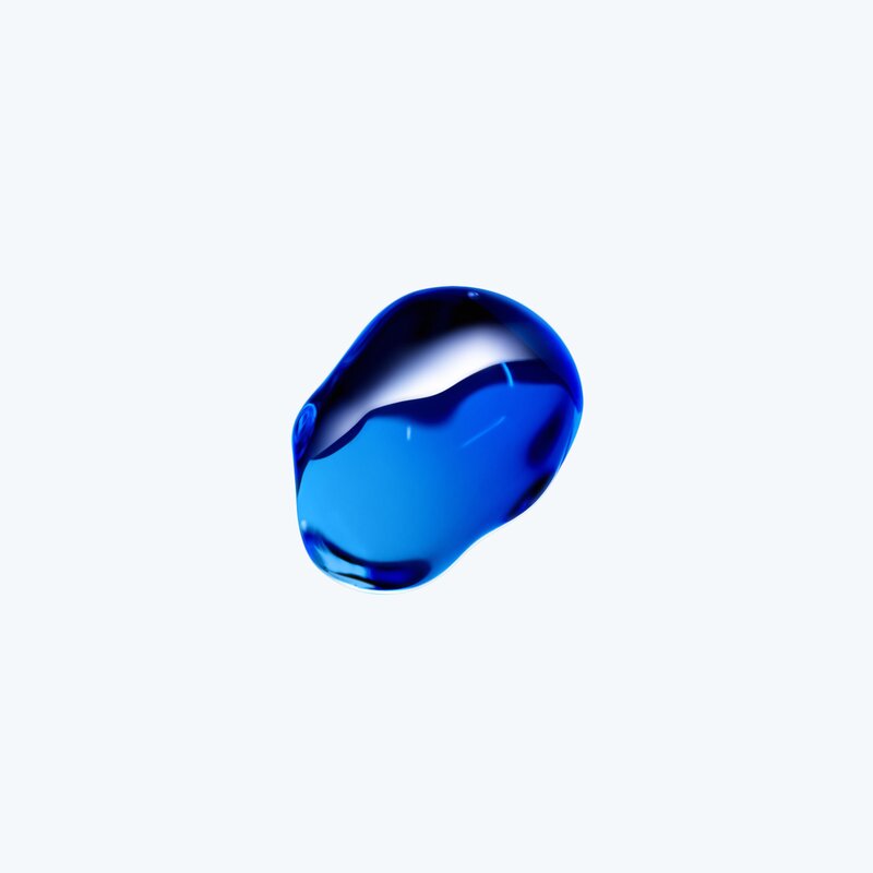 Blue Water Droplet — Calm, 3d Render