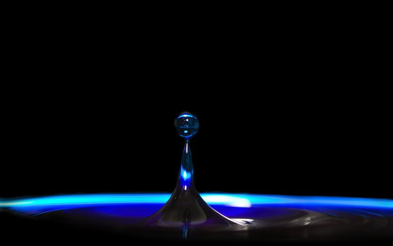 Blue Water Droplet