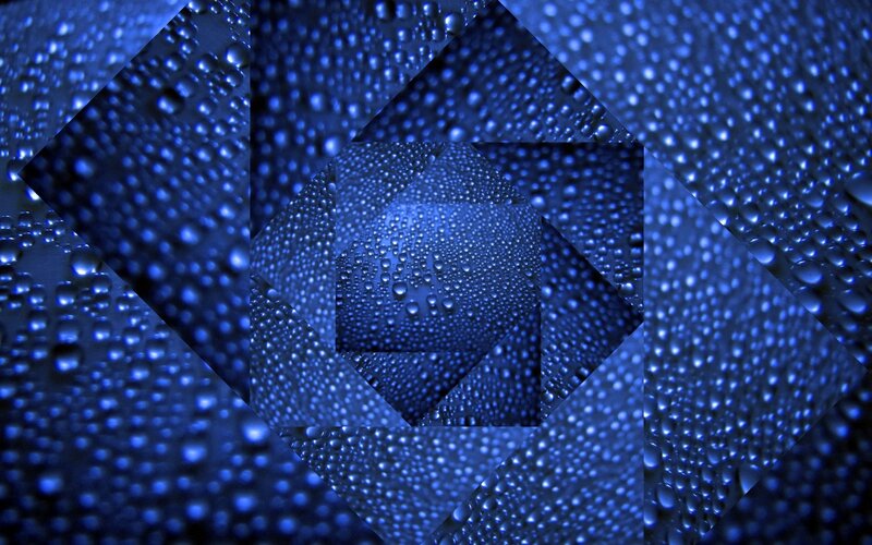 Blue Water Droplets — Cool