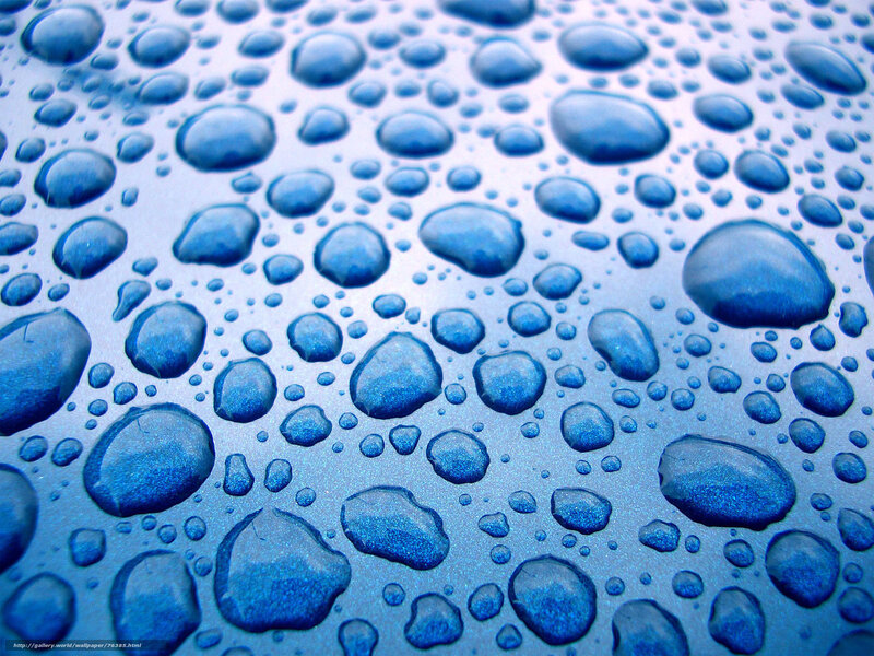 Blue Water Droplets