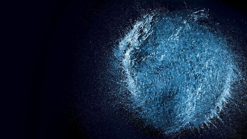 Blue Water Explosion — Dramatic