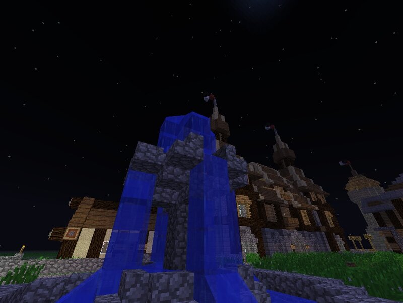 Blue Water Fountain