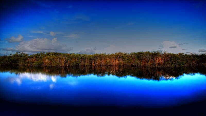 Blue Water Reflection