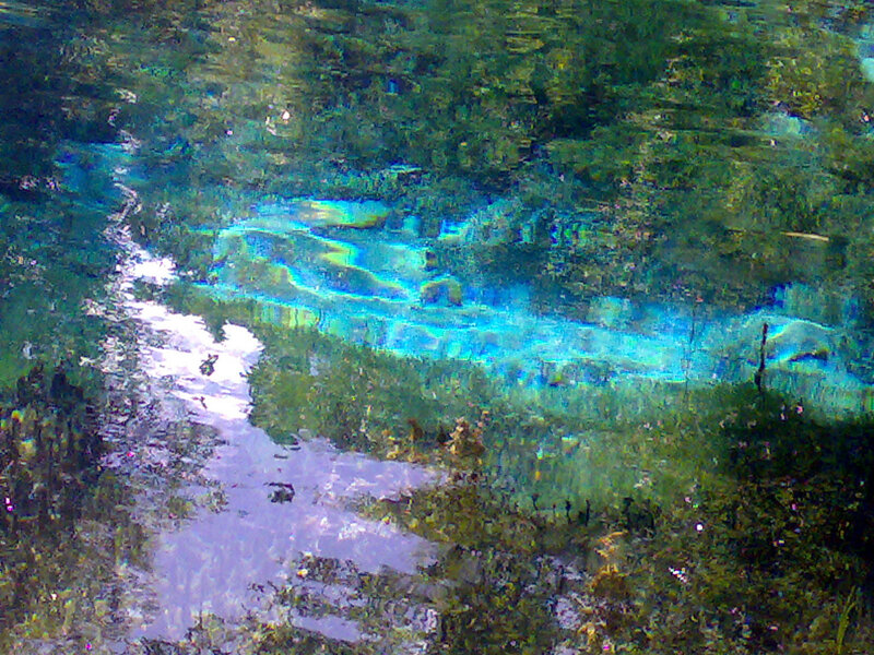 blue water reflections