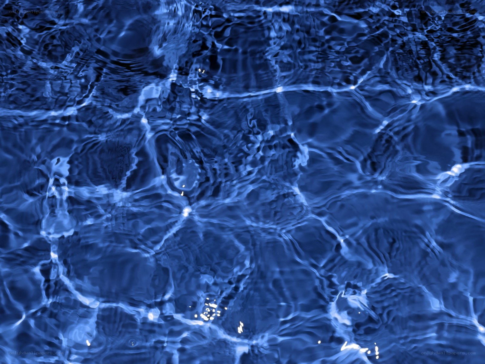 Blue water ripples