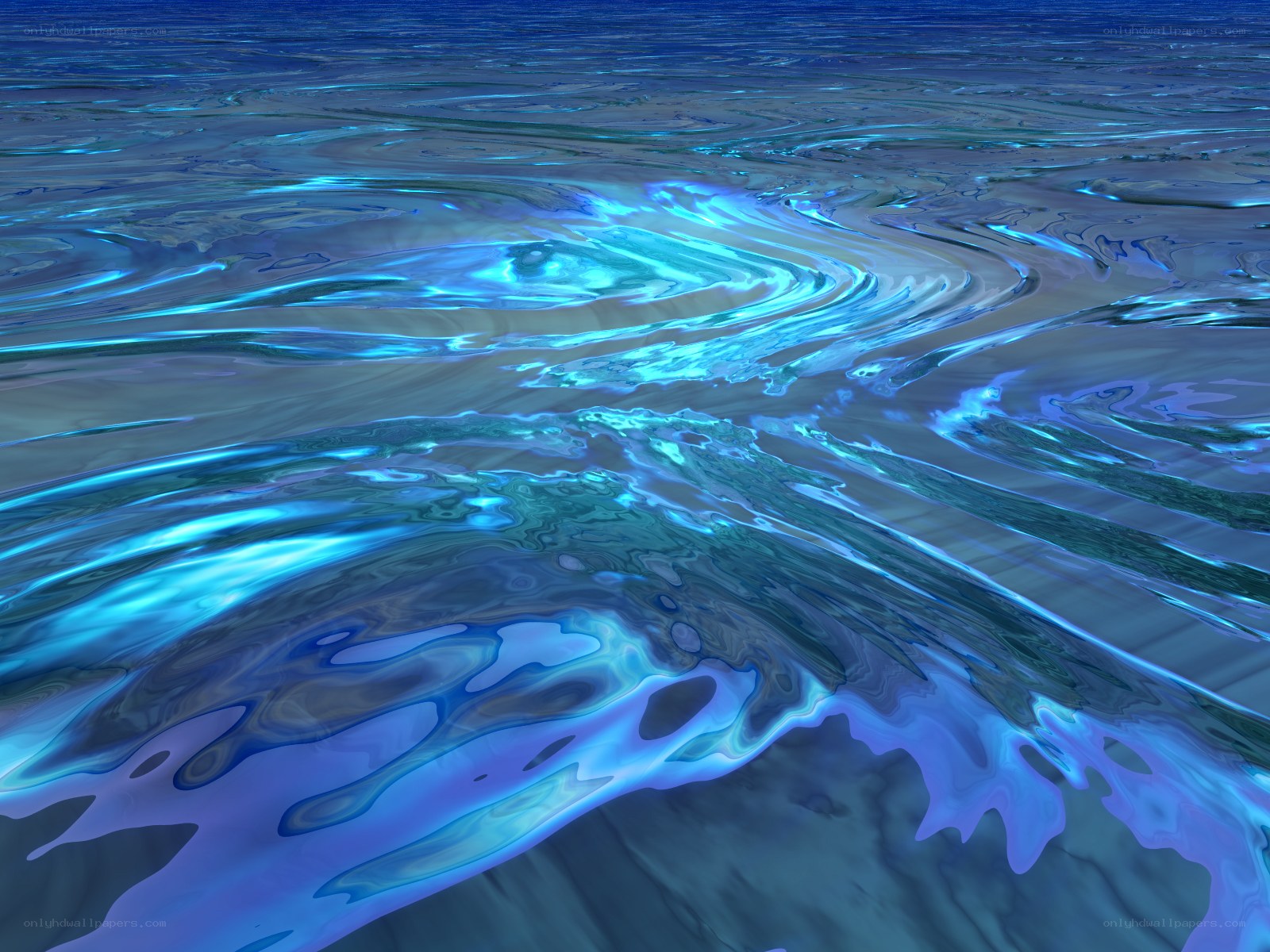 Blue water ripples