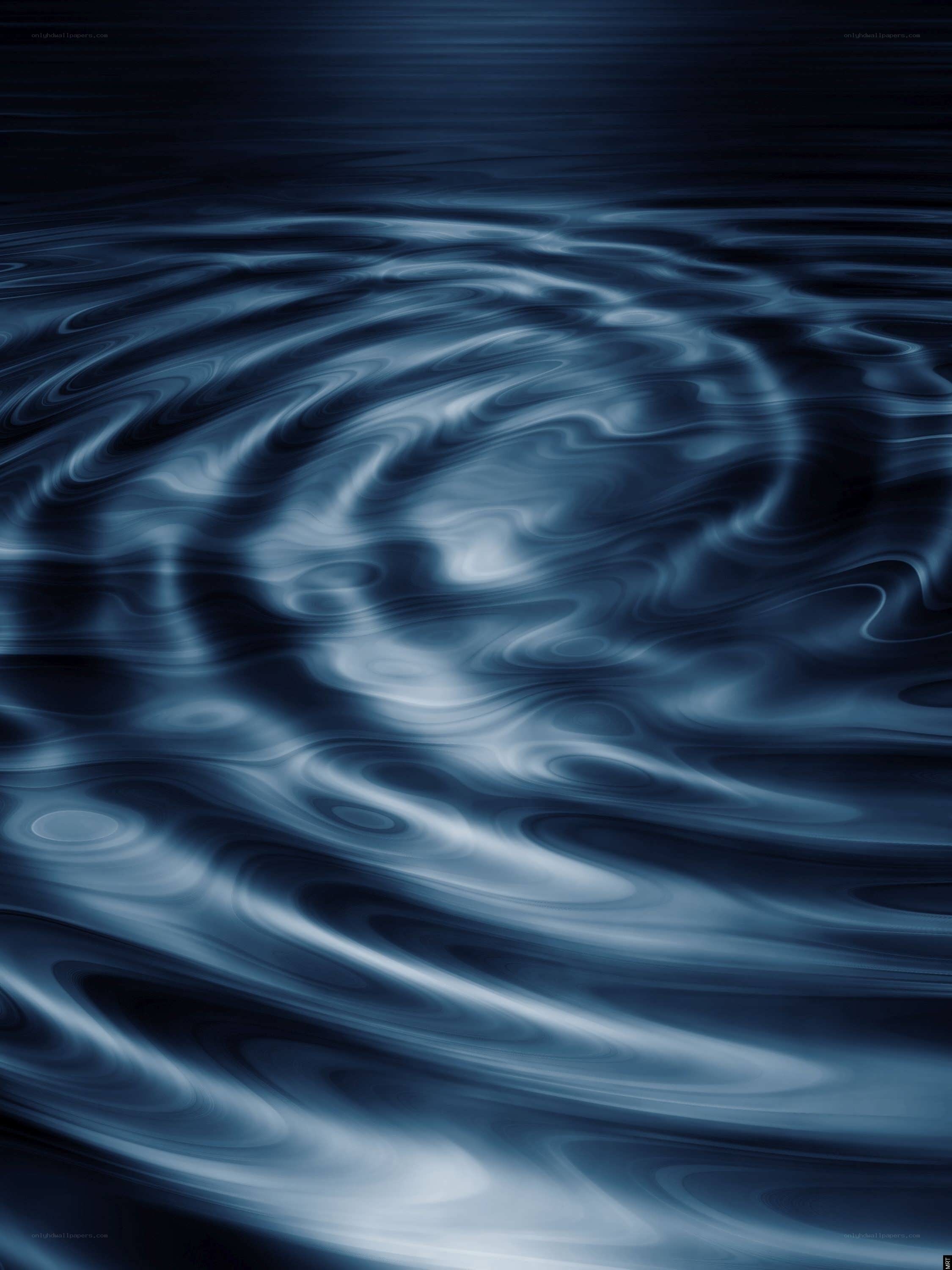 Blue water ripples