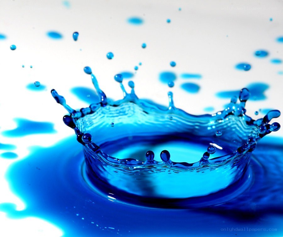 blue water splash