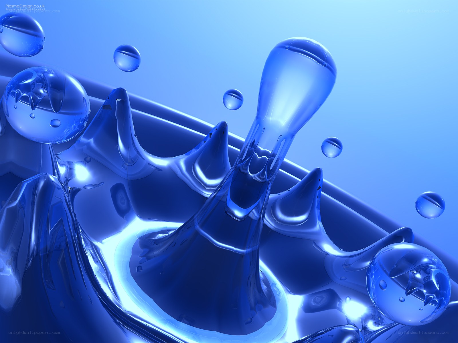 Blue water splash animation