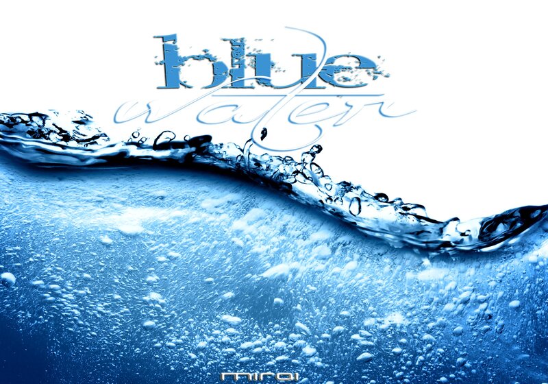 blue water splash design