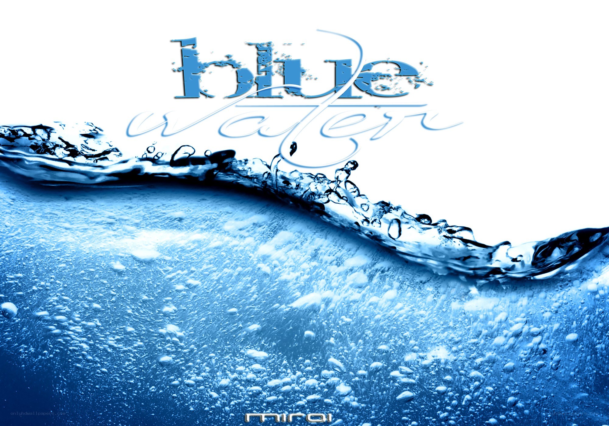 blue water splash design