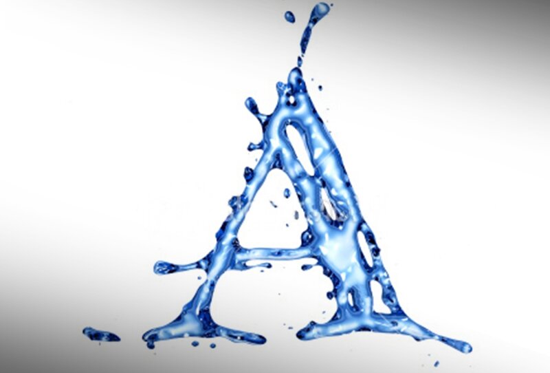Blue Water Splash — Dynamic, Digital Art
