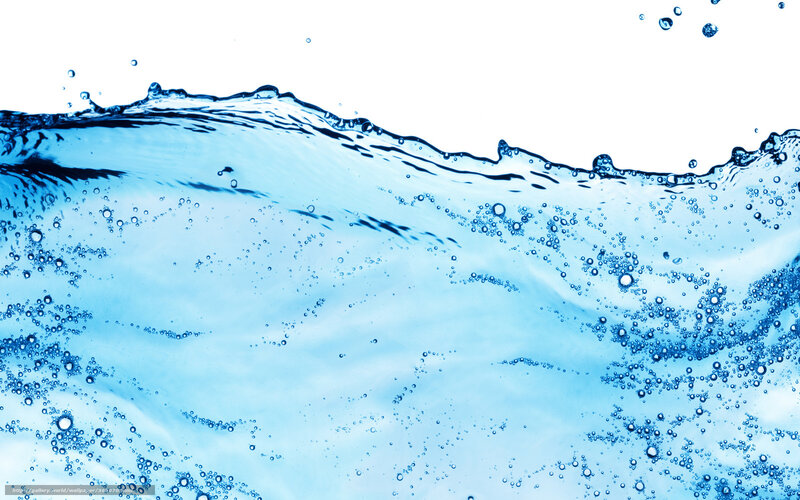 Blue Water Splash — Dynamic, Photograph, Bubbles, Splashing