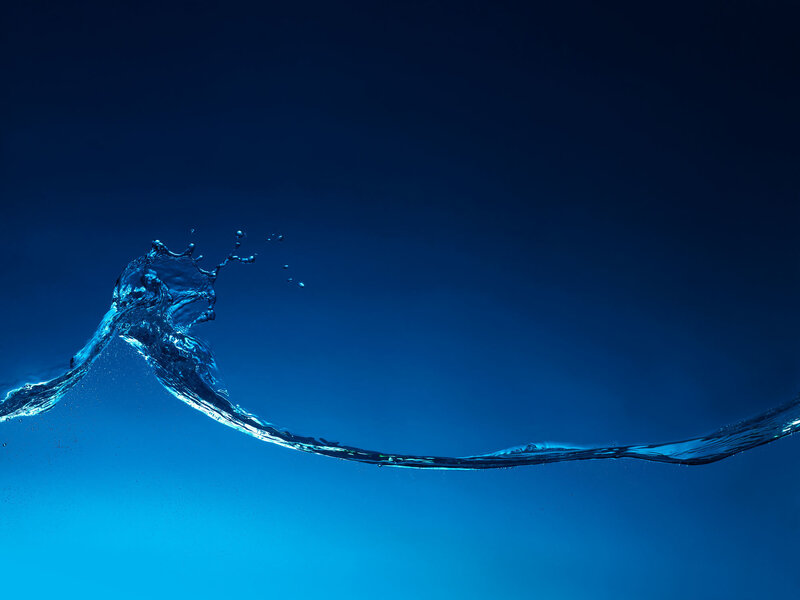 Blue Water Splash — Dynamic, Photograph