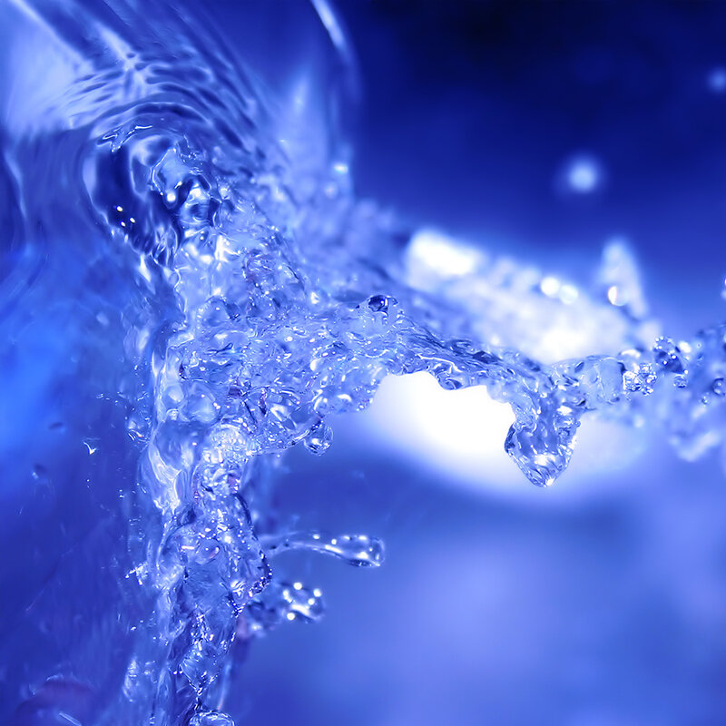 Blue water splash motion