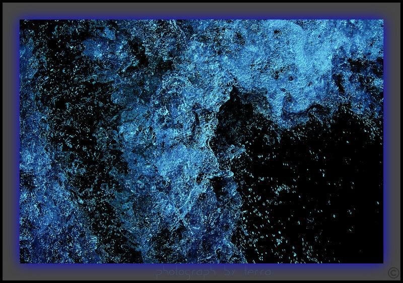 blue water splashing abstract