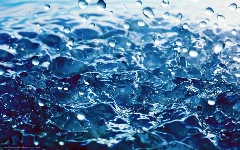 blue water splashing