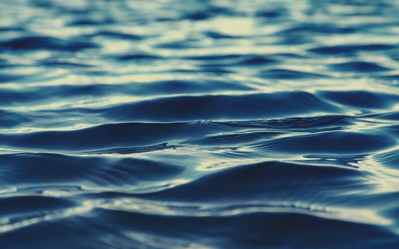 Blue Water Surface — Calm, Photograph, Ripples, Reflection