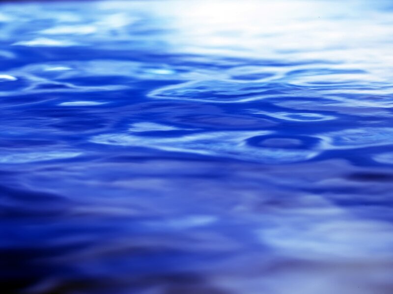 Blue Water Surface — Calm, Photograph, Ripples, White