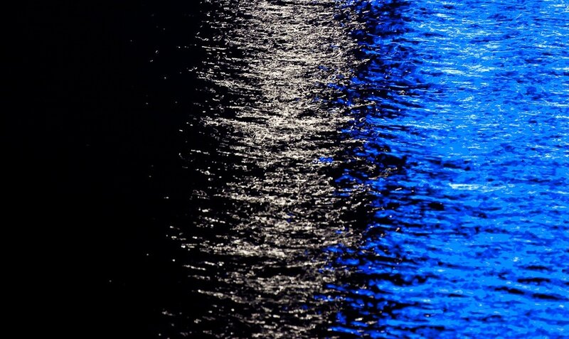 Blue Water Surface — Dramatic