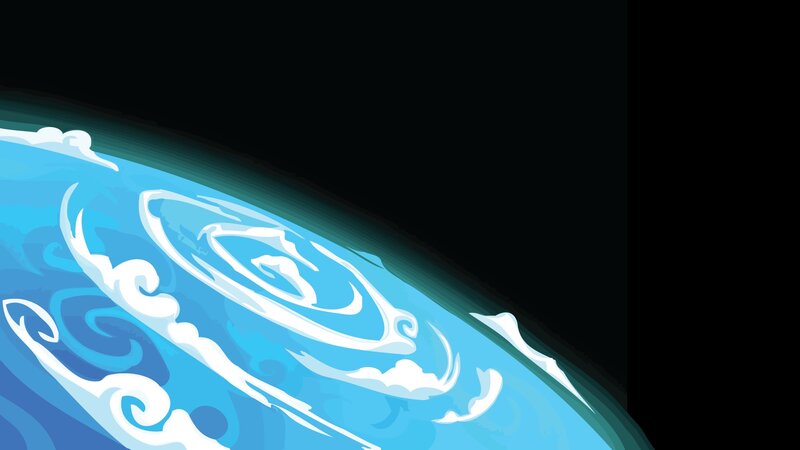 Blue Water Swirl — Dramatic
