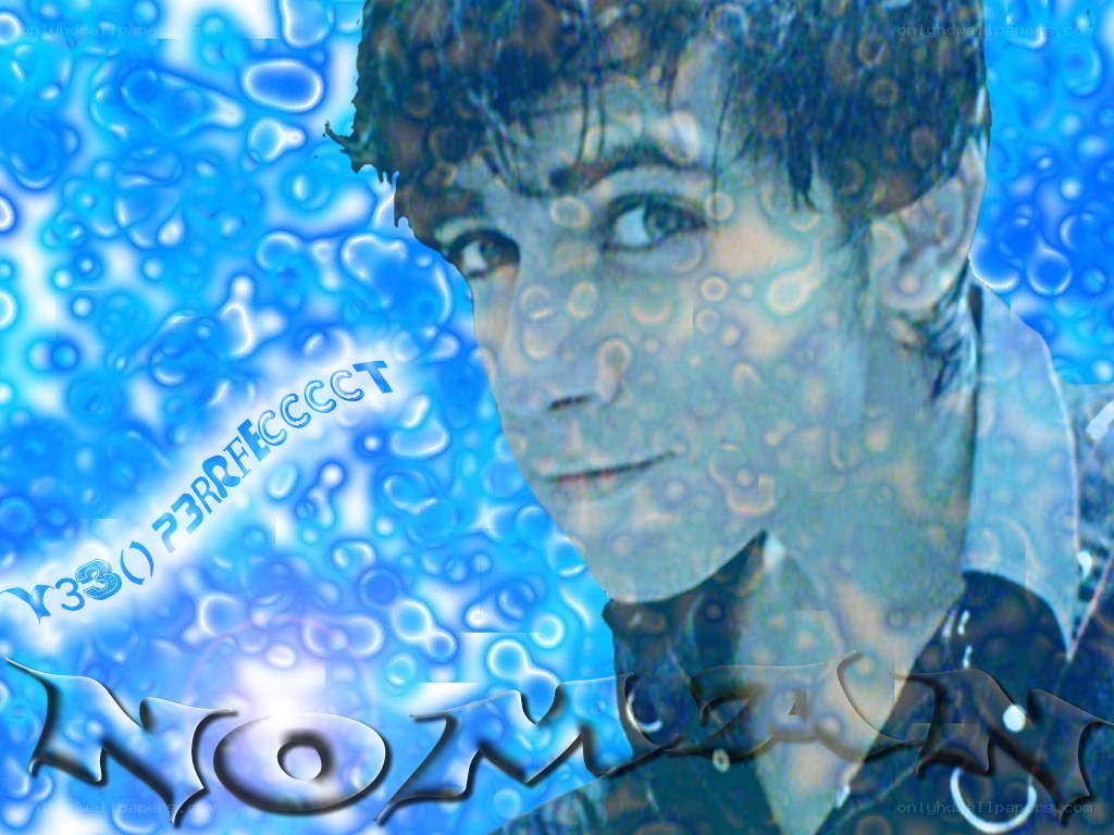 blue water-themed portrait