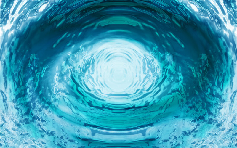 Blue water vortex tunnel