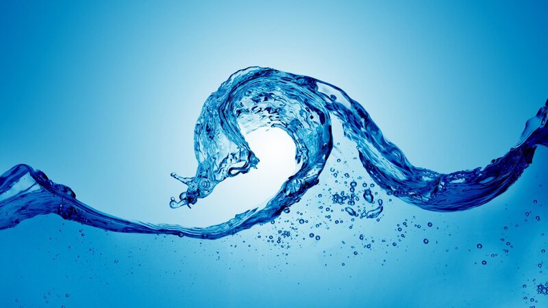 blue water wave splash