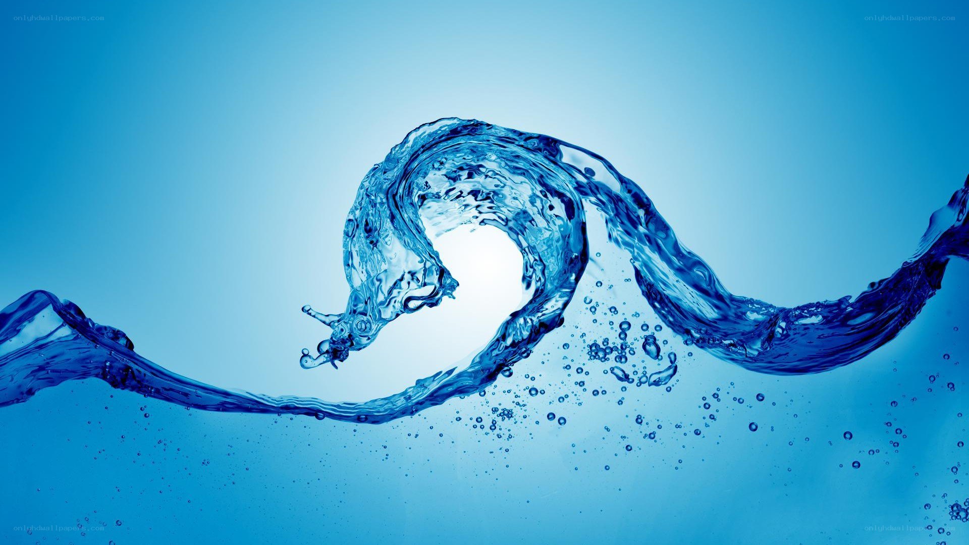 blue water wave splash